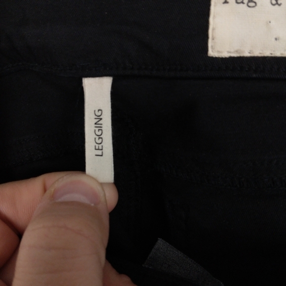 Rag & Bone Ankle Crop Tuxedo Jeans Size 24 In Black/Silver Combo - Picture 8 of 9